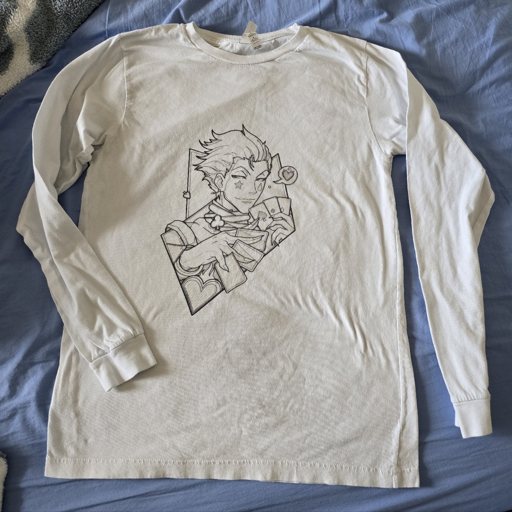 Hisoka White Long Sleeve Shirt MEDIUM